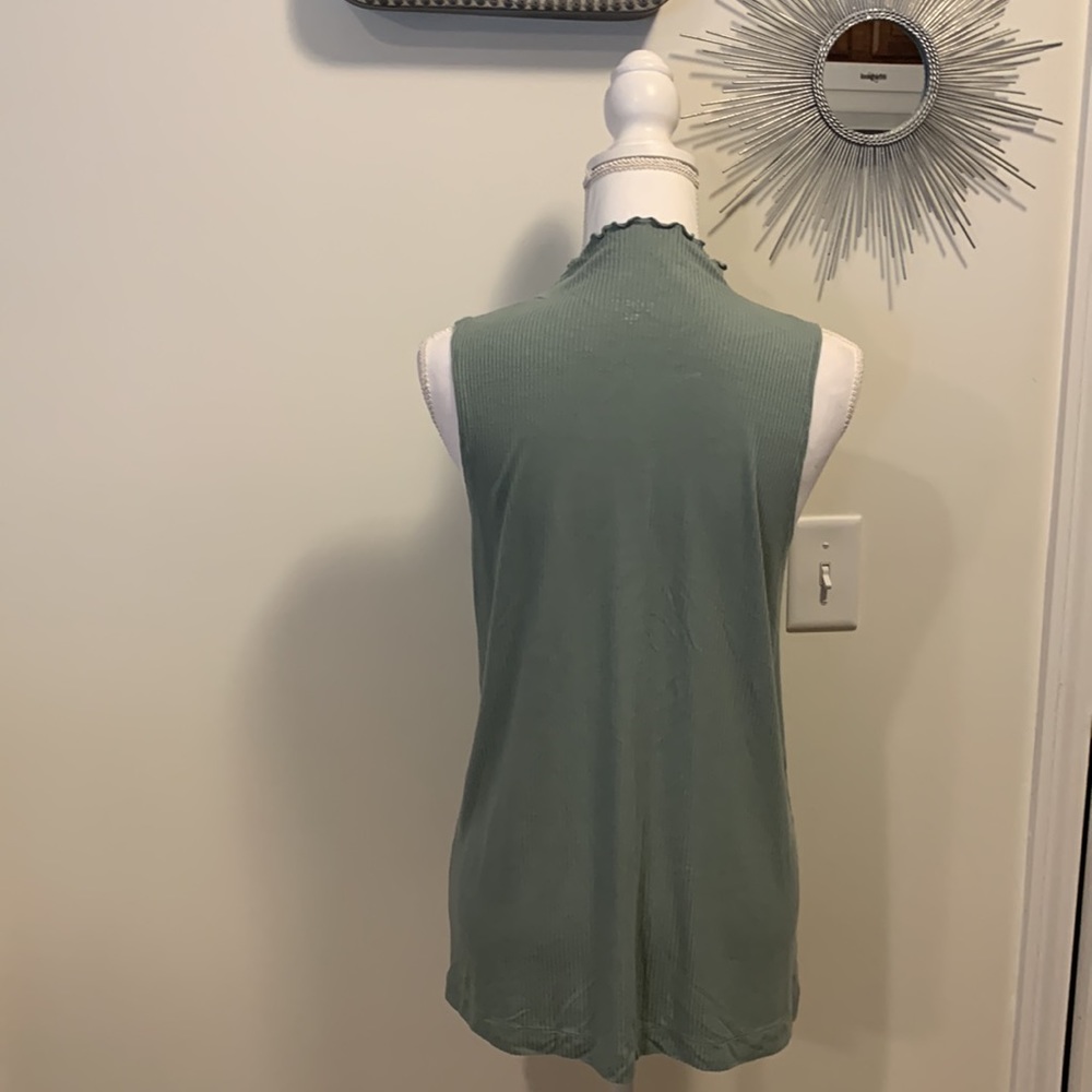 EUC Loft Ruffle Mock Neck Tank Top - Picture 8 of 8